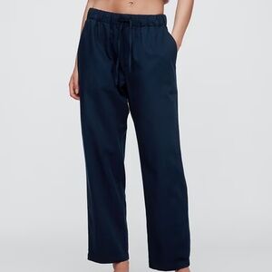Gap Washwell Mid Rise Easy Twill Pants | XL | True Indigo Blue | Drawstring